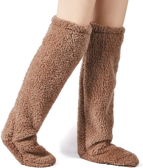 Over Knee Fuzzy Socks Thigh High Stockings Fuzzy Socks Long Soft Leg Warmers for Women Winter Cozy Home Sleeping, 1 Pair (Brown) at Amazon Women’s Clothing store Winter Cozy Home, Habits Motivation, Socks Thigh High, Healthy Habits Motivation, Soft Legs, Fluffy Socks, Comfy Socks, Soft Teddy, Sock Knitting Patterns