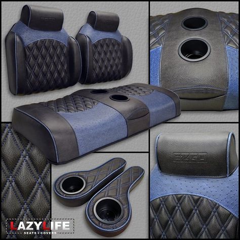 Lifted Golf Cart Ideas, Yamaha Golf Cart Accessories, Golf Cart Ideas, Golf Driving Range, Golf Cart Seat Covers, Car Golf, Ezgo Golf Cart, Golf Buggy, Golf Cart Seats