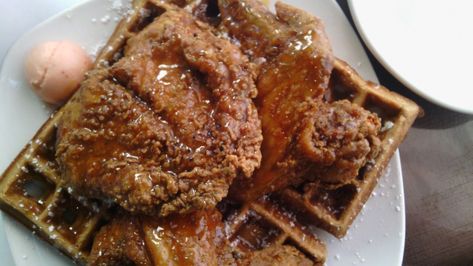 Biscoff Crusted Chicken + Waffles Lotus Biscoff Recipes, Wednesday Meals, Fowl Recipes, Biscoff Recipes, Chicken Waffles, Milk Syrup, Chocolate Malt, Lotus Biscoff, Malted Milk