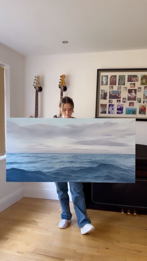 Oil Painting Basics, Ocean Oil Painting, Seascape Artists, Ocean Landscape Painting, Ocean Art Painting, Maritime Painting, Canvas Art Painting Abstract, Apartment Painting, Ocean Waves Painting