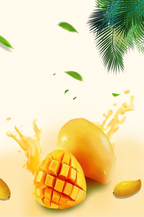 Mango Fruit Poster Background Material Mango Poster, Tropical Fruit Photography, Mango Graham, Puding Mangga, Smoothie Mango, Fruit Logo Design, Fruit Poster, Ice Cream Poster, Fruits Decoration