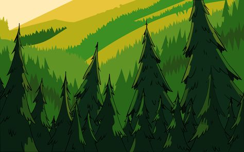 Animated forest on Behance Forest Gif Animation, Animated Forest, Forest Gif, Forest Animated, Moving Illustration, Tree Animation, Tree Reference, Forest Cartoon, Amazon Forest