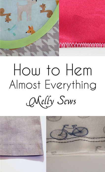 How to Hem Anything Types Of Hems, Sewing Hems, Melly Sews, Sewing 101, Sewing Instructions, Sewing Lessons, Sewing Projects For Beginners, Sewing Skills, Diy Couture