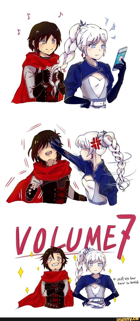 Weiss X Ruby Yuri, Rwby Ruby X Weiss Fanart, Rwby Weiss X Ruby, Ruby X Weiss, Rwby White Rose, Gifs Anime, Rwby Funny, Rwby Volume, Rwby Memes