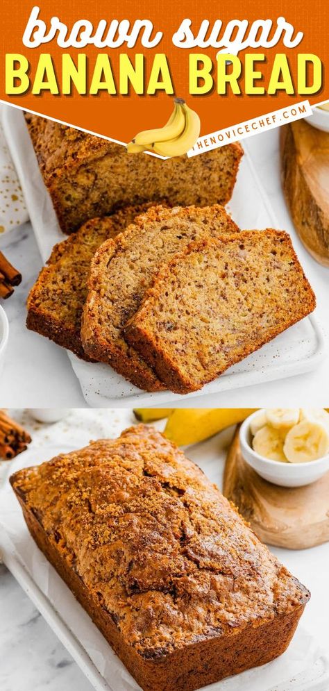 Brown Sugar Banana Bread, easy breakfast recipes, easy snack ideas What To Make With 2 Ripe Bananas, Crispy Banana Bread Recipe, 4 Banana Bread Recipe Easy, Banana Recipes Overripe Easy, Banana Bread Recipe Brown Sugar, Easy Banana Bread Recipe 3 Ingredients, 4 Banana Bread Recipe, Easiest Banana Bread Recipe, Using Ripe Bananas