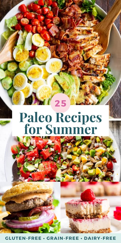 Grain Free Meal Ideas, Clean Eating Dairy Free Gluten Free, Easy Cheap Paleo Dinners, Cheap Easy Paleo Meals, Paleo Dinner Salad Recipes, Summer Paleo Dinner, Low Carb Recipes Dairy Free, Paleo Grilling Recipes, Easy Paleo Summer Recipes