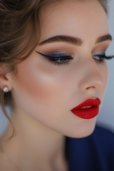 Feeling Blue? 50+ Insanely Gorgeous Blue Eyeshadow Looks - Days Inspired Blue Eyeshadow Red Hair, Eye Trends, Red Eyeliner, Blue Eyeshadow Looks, Blending Eyeshadow, Dark Complexion, How To Apply Concealer, Makeup Mistakes, Black Makeup