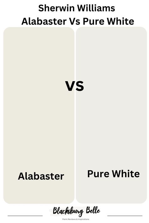 The Alabaster and Pure White are probably very confusing to figure out what precisely the difference, similarities, or characteristics are when you look at them. We understand you are also trying to choose which of these paints will work best for what you intend to use them for. Sherwin Williams Creamy Vs Alabaster, Alabaster Vs Pure White, Alabaster And Pure White, Pure White Sherwin Williams, Remodeling House, Sherman Williams, Repose Gray Sherwin Williams, Agreeable Gray Sherwin Williams, Sherwin Williams Alabaster