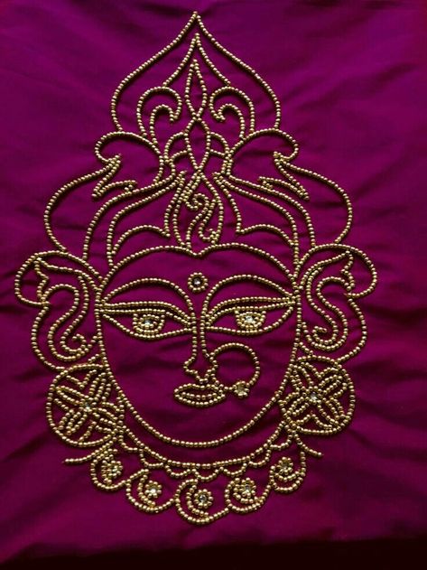 Aari Wark Design, Aari Designs For Tracing Simple, Aari Work New Designs, Beads Work Embroidery Design, Tracing Designs For Aari Work, Aari Work Tracing Patterns, Hand Embroidery Stitches Tutorial, Bead Work Embroidery, Embroidery Quotes