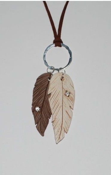 Clay Feathers, Polymer Clay Jewelry Tutorials, Pendant Tutorial, Polymer Jewelry, Polymer Clay Necklace, Polymer Clay Pendant, Clay Necklace, Sculpting Clay, Feather Pendant