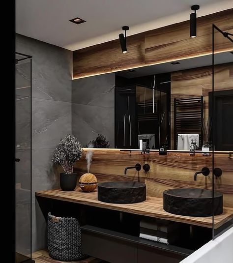 Bathroom Interior Design Modern, Minimalist Bathroom Design, Bathroom Design Black, Beautiful Bathroom Designs, Bathroom Design Layout, Best Bathroom Designs, Table Bedside, Table Styling, Bathroom Design Luxury