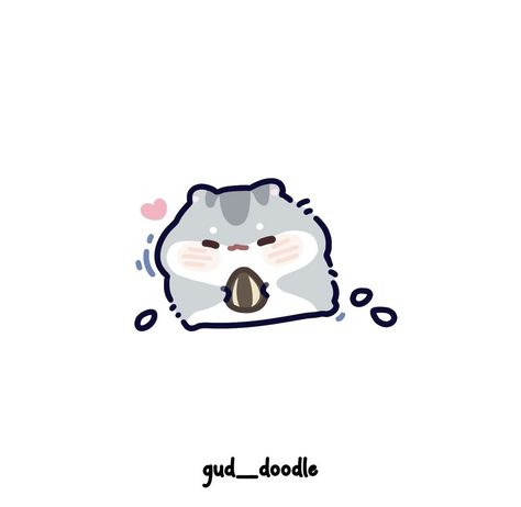 Kawaii Hamster, Hamster Cartoon, A Hamster, Cute Cat Drawing, Cat Doodle, Cute Funny Cartoons, Cute Animal Drawings Kawaii, Little Doodles, Cute Hamsters