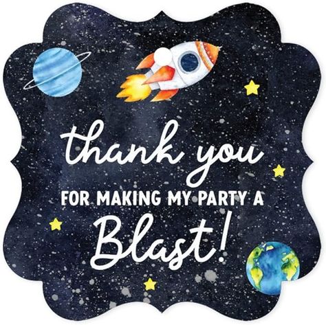 Amazon.com : Andaz Press Fancy Frame Kids Party Favor Thank You Tags with String, 48-Pack Outer Space Astronaut Birthday Gift Tags For Gift Bags, Favor Bags Goody Bags Boys & Girls Gender-Neutral 1st Birthday Tags : Health & Household Fancy Frame, Animal Party Favors, Kids Party Gift, Astronaut Birthday, Safari Theme Party, Birthday Gift Tags, Classic Party, Birthday Tags, Space Astronaut