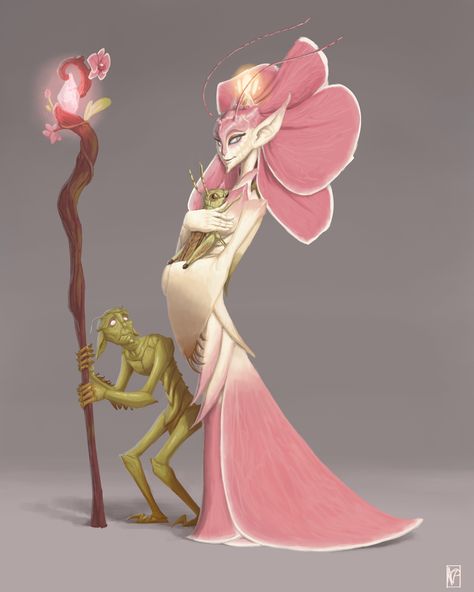 Orchid Character Design, Archfey Patron, Plant People, Alien Concept, Character Reference, Creature Concept, Fairy Art, 판타지 아트, 영감을 주는 캐릭터