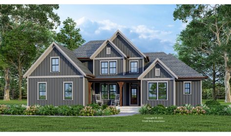 House Plans 2 Story, American Farmhouse, Chef's Kitchen, Roof Lines, Traditional House Plan, Flex Room, Farmhouse House, Island With Seating, Farmhouse Plan