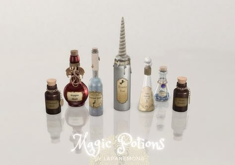 Magic potion set | Patreon Sims 4 Potion Cc, Sims 4 Electronics, Sims 4 Hogwarts Cc, Sims 4 Magic Cc, Sims 4 Cottage, Witchy House, Witch Potion, Sims Stories, Sims 4 Body Mods