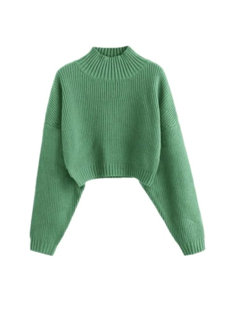 Knitted Cropped Sweater, Cropped Turtleneck Sweater, Cropped Turtleneck, Cropped Knit Sweater, Ladies Turtleneck Sweaters, Chic Sweaters, Sweater Jumper, Cropped Tops, Pullover Sweater Women