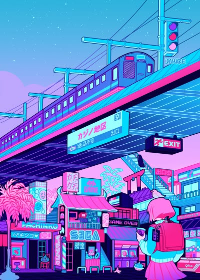 8bit Aesthetic Wallpaper, City Pop Aesthetic Wallpaper, Gamer Aesthetic Wallpaper, Casino Drawing, Vaporwave Drawing, 80s Synthwave Aesthetic, Neon Aesthetic Art, City Pop Aesthetic, Vaporwave Aesthetic Wallpaper