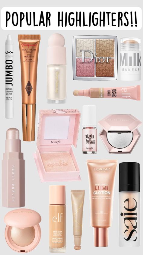 Popular highliters!! I’m thinking about lip gloss next but do you think??? #highliters #makeup #beauty Highliters Makeup, Body Makeup, Lip Gloss, You Think, Thinking Of You, Make Up, Lips, Makeup, Beauty