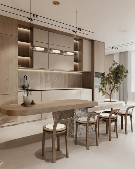 Modern Minimalist Kitchen, Minimalist Kitchen Design, Cabinetry Design, House Design Kitchen, Kitchen Design Decor, Kitchen Inspiration Design, Kitchen Furniture Design, Kitchen Cabinet Design, Minimalist Kitchen