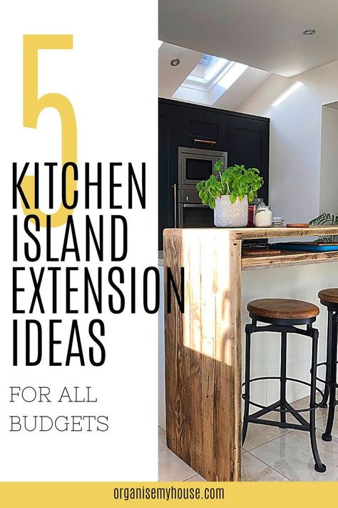 Moving Kitchen Island, Kitchen Island Extension, Kitchen Extension With Island, Island Extension, Wood Island Countertop, Wood Bar Top, Kitchen Bar Counter, Wooden Island, Kitchen Island Tops