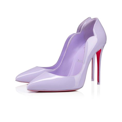 Lavender rounded pointed closed toe stiletto heels scalloped ‘Hot Chick’ - Christian Louboutin ($775.00) Club Dance, Ladies Party, High Heel, Christian Louboutin, High Heels, Pumps, Purple, Heels