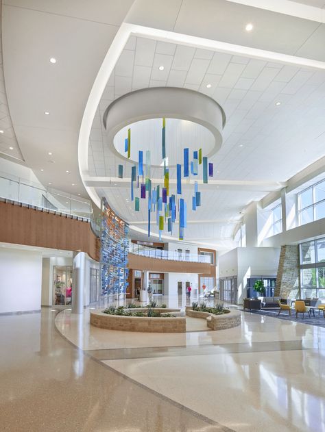 Deaconess Orthopedic & Neuroscience Hospital - Healthcare Snapshots Newburgh Indiana, Hospital Reception, Doctor Office Design, Health Care Hospital, Healthcare Interior Design, Lobby Interior Design, Healthcare Architecture, Children Hospital, Hospital Interior