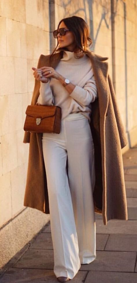 Posh Winter Outfits Classy, Flamboyant Natural Winter Outfit, Cold Weather Work Outfit For Women, Feminine Winter Outfits, Winter Fashion Inspiration, Dressy Pants Outfits, Fall Winter Style, Sweaters Winter, Winter Pants Outfit