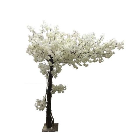 White Cherry Blossom Tree, White Cherry Blossom, Creation Art, Gray Kitchen, Artificial Trees, Blossom Tree, Grey Kitchens, Cherry Blossom Tree, Grey Kitchen