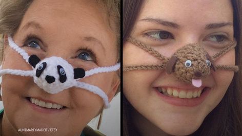 Yes, Nose Warmers Actually Exist | HuffPost Crochet Nose Warmer, Crochet Nose, Sweater Free Pattern, Ear Warmer Pattern, Diy Fall Ideas, Cold Face, Nose Warmer, Crochet Mask, Knit Projects