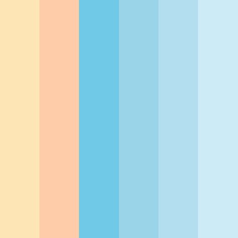 Baby Blue Color Palette, Light Blue Palette, Light Blue Color Palette, Blue Color Pallet, Yellow Palette, Pastel Blue Color, Sunrise Colors, Blue Color Combinations, Colour Pallets