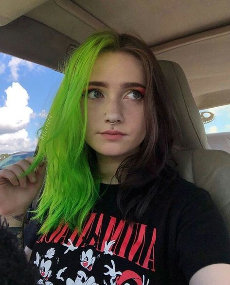 Green Hair, Split, Dye, Green, Hair