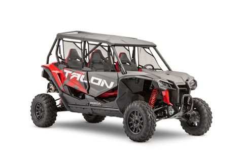 Honda debuts two new four-seater side-by-side UTVs, one with semi-active suspension Honda Side By Side Atv, Side X Side Utv Vehicles, Side By Side Atv, Honda Civic 2016, Atv Tour, Honda (motorcycle), Four Wheelers, Car Lot, Off Road Vehicle