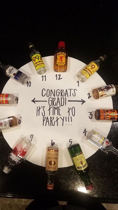 College Masters Graduation Party Ideas, Funny Grad Party Ideas, Grad Party Gift Ideas, College Party Ideas, Grad Party Gifts, Adult Graduation Party Ideas, Graduation Basket, College Gift Baskets, Candy Cane Candle Holder