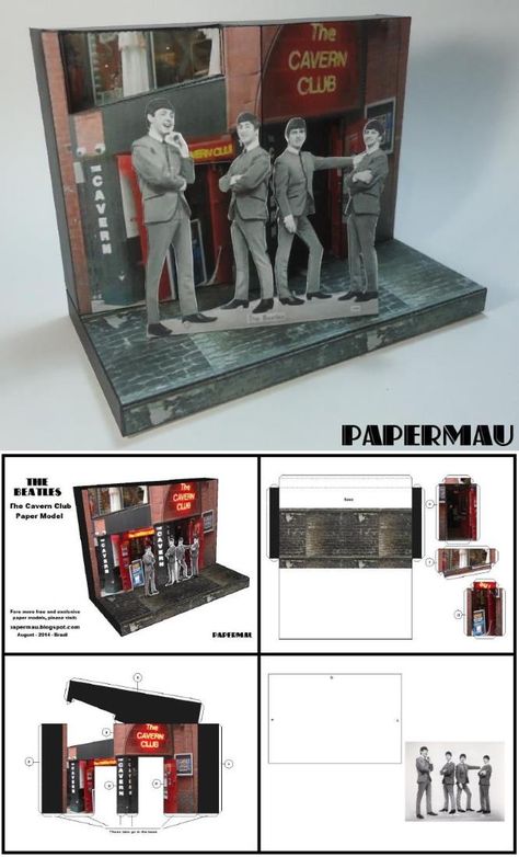 The Beatles - The Cavern Club Diorama Paper Model - by Papermau Download Now!