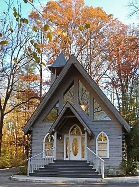 Wedding Chapels In Tennessee, Wedding Churches, Gatlinburg Wedding, Tennessee Elopement, Open Air Chapel, Gatlinburg Weddings, Wedding Chapels, Country Churches, Old Country Churches