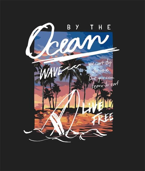 Men's Tshirt Design, Awesome Shirt Designs, Beach Vector, T-shirt Design Illustration, Vector Typography, Graphic Shirt Design, Cool Shirt Designs, Cute Summer Wallpapers, Tshirt Illustration