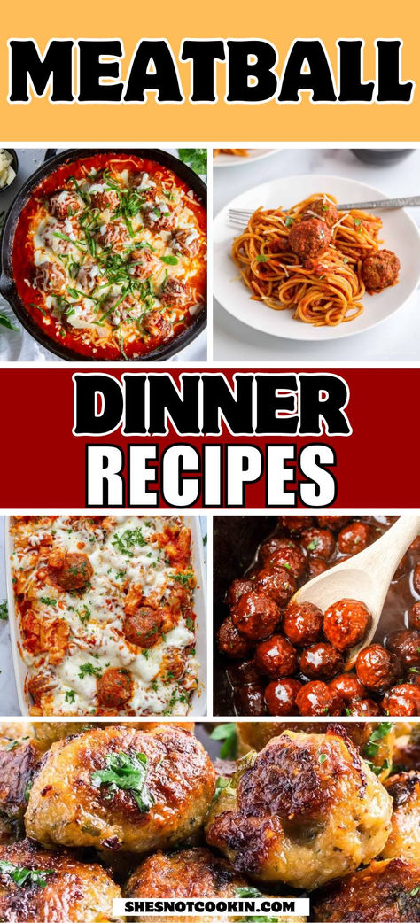 Meatball recipes photo collage. Dinner Recipes With Meatballs, Frozen Meatball Crockpot Recipes, Meatball Dinners, Comfort Food Dinner Ideas, Meatball Dinner Ideas, Easy Meatball Recipes, 1940 Hair, Meatball Dinner Recipes, Food Dinner Ideas