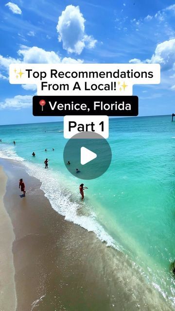 Kishia | Florida Travels ☀️ on Instagram: "Heres how to visit Venice, Florida, like a local! Stay tuned for part 2! #floridalife #visitflorida #vacationplaces #vacationdestination #southwestflorida #florida #thingstodoinflorida #floridavacation #veniceflorida #floridacheck #thingstodo #beachvibes #venice #wellenpark #localfood" Old Venice, Venice Beach Florida, Venice Florida, Visit Venice, Bagel Sandwich, Fishing Pier, Watch The Sunset, Manatees, Visit Florida