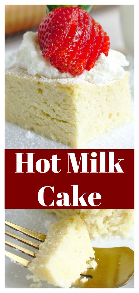 #ad Hot Milk Cake - A classic cake that is a great way to use up extra milk that you have on hand! Made in less than an hour with simple ingredients, this is going to be a new favorite! Homemade Cake Recipe | Hot Milk Cake Recipe | Easy Cake Recipe #RealMilkMoment #LoveWhatsReal Easy Milk Cake Recipe, Recipes Using Milk Desserts, Hot Milk Sponge Cake Recipe Milk Street, Evaporated Milk Cake Recipes, Baking With Milk Recipes, Softasilk Cake Recipes, Whole Milk Dessert Recipes, Recipe That Uses A Lot Of Milk, How To Make Milk Cake