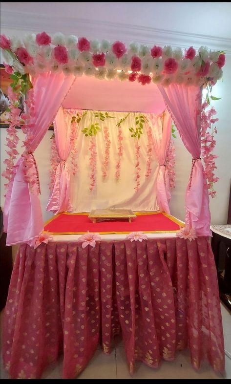 Ganpati Pandal Decoration, Ganpati Decoration Theme Ideas, Whatsapp Dp Quotes, Pooja Cabinet, Love Quotes Status, Bappa Decoration, Flower Decoration For Ganpati, Eco Friendly Ganpati Decoration, Status For Facebook