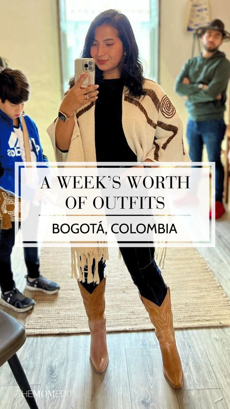 Outfit Ideas Colombia, Outfits For Colombia For Women, Bogota Fashion Outfits, Bogota Style Outfits, Colombia Winter Outfits, Colombia Style Outfits, Bogota Colombia Outfits Women, Vacation Outfits Colombia, Outfits For Bogota Colombia