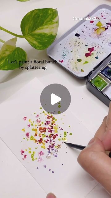 Watercolor Cake Painting Easy, Watercolour Inspiration Animals, Line Drawing Watercolor, Simple Watercolor Flowers For Beginners, Watercolor White Flowers, Watercolor Wildflowers Simple, Cute Watercolor Cards, Easy Paintings Acrylic, Watercolor Art Tutorial Videos