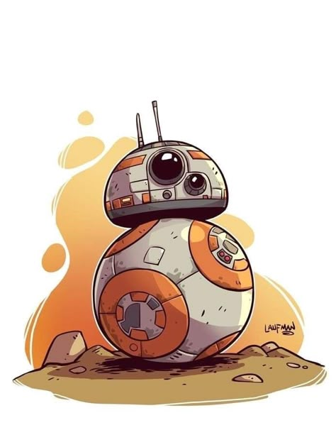 Star Wars Cartoon, Star Wars Painting, Arte Doodle, Star Wars Bb8, Star Wars Background, Star Wars Drawings, Star Wars Tattoo, Bb 8, Star Wars Wallpaper