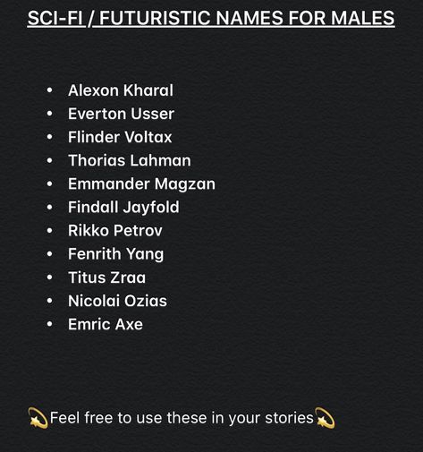 Sci Fi Name Ideas, Sci Fi Last Names, Sci Fi Character Names, Futuristic City Names, Futuristic Names For Characters, Scifi Names, Sci Fi Writing Prompts, Dystopian Names, Sci Fi Names