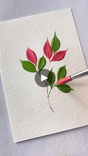 Simple Acrylic Flowers Painting, Simple Flower Painting Acrylics, Simple Aesthetic Painting Ideas, Simple Floral Painting, Floral Painting Videos, Gouache Flowers, Easy Flower Painting, Acrylic Painting Flowers, Art Hub