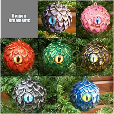 Dragon Ornaments Tree Ornaments Dragon Eye Ornament Christmas - Etsy Canada Yule Wicca, Wicca Wand, Eye Ornament, Dragon Ornament, Art Dragon, Ornaments Tree, Dragon Scales, Dragons Gift, Fairy Wands