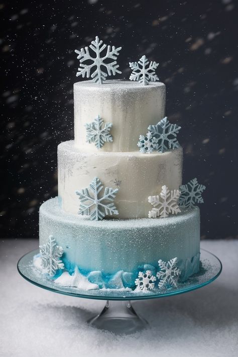 Frosty Elegance: Celebrate with a Snow-Kissed Birthday Cake Winter Cake Birthday, Winter Theme Cake Birthday, 2 Tier Winter Wonderland Cake, Icicle Cake, Winter Snowflake Cake, It’s Cold Outside Baby Shower Cake, Snowman Cakes, 2 Tier Christmas Cake, Snowflake Cake Ideas