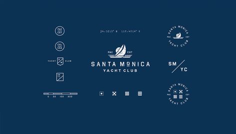 Santa Monica Yacht Club on Behance Seafood Design, Seafood Bar, Nautical Logo, Boat Insurance, Beautiful Branding, Farm Design, Seafood Restaurant, Club Design, Yacht Club