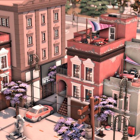 Kellyhartx (@kqhartx) on X Sims4 Ideas, Sims4 Build, Sims 4 City Living, The Sims 4 Lots, Sims Inspiration, San Myshuno, Sims 4 House Design, Casas The Sims 4, Sims House Plans